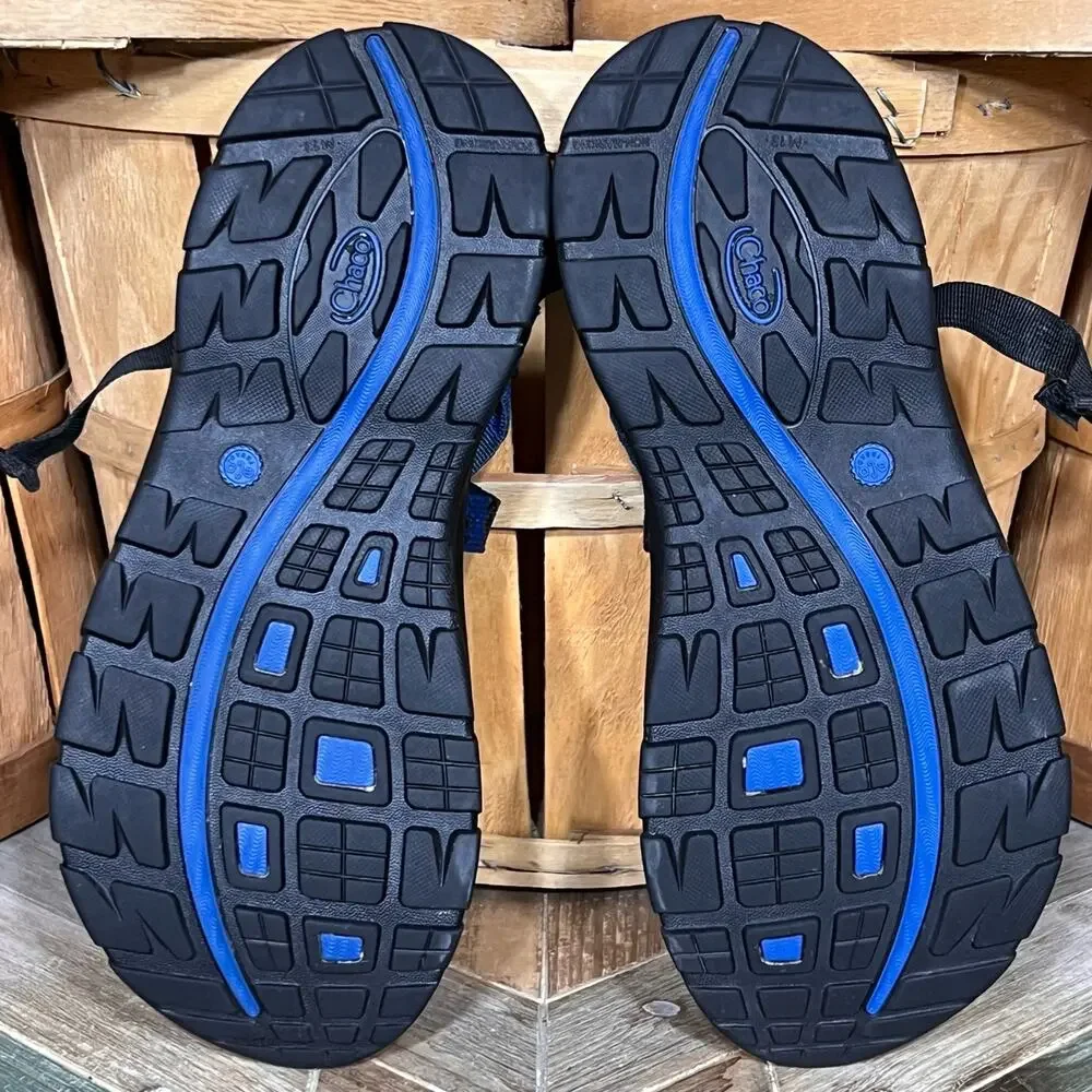 Chaco Z/2 EcoTread Blue Black Tribal Abstract Rafting Hiking Sandals Men Size 13